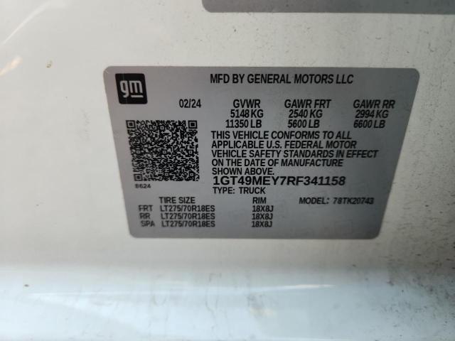 Продаж на аукціоні авто 2024 Gmc Sierra, vin: 1GT49MEY7RF341158, номер лоту: 58038716