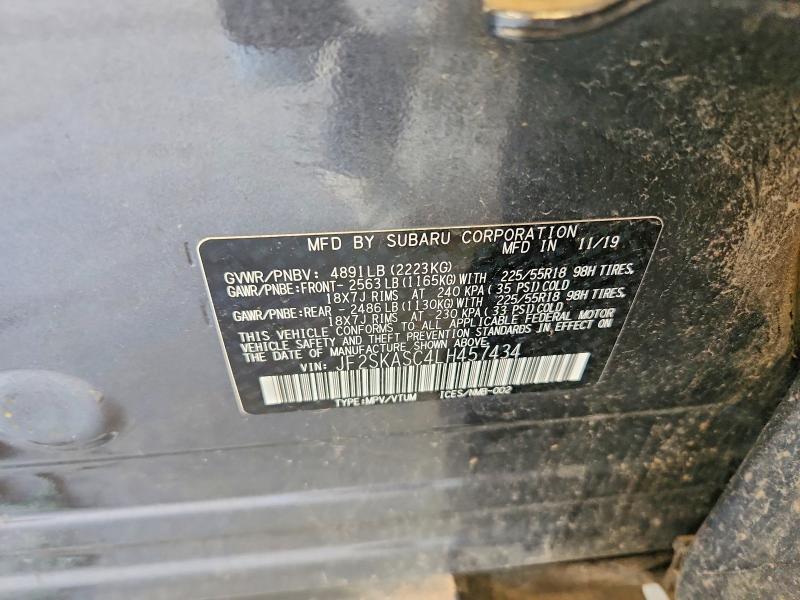 Aukcja sprzedaży 2020 Subaru Forester, vin: JF2SKASC4LH457434, numer aukcji: 56993296