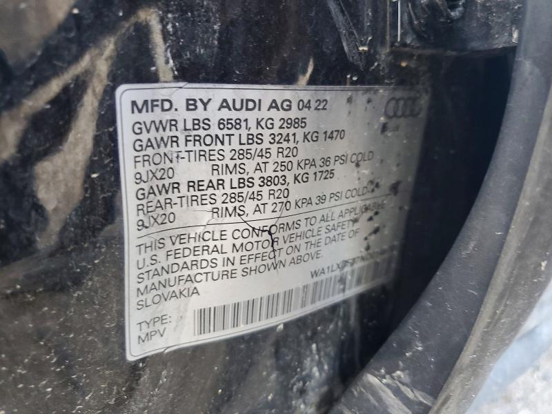 Aukcja sprzedaży 2022 Audi Q7, vin: WA1LXBF77ND014979, numer aukcji: 56852186