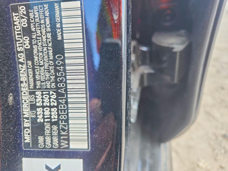 Продаж на аукціоні авто 2020 Mercedes-benz E, vin: W1KZF8EB4LA835490, номер лоту: 56570706