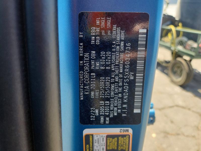 Auction sale of the 2024 Kia Ev9, vin: KNDADFS5XR6034736, lot number: 51147536