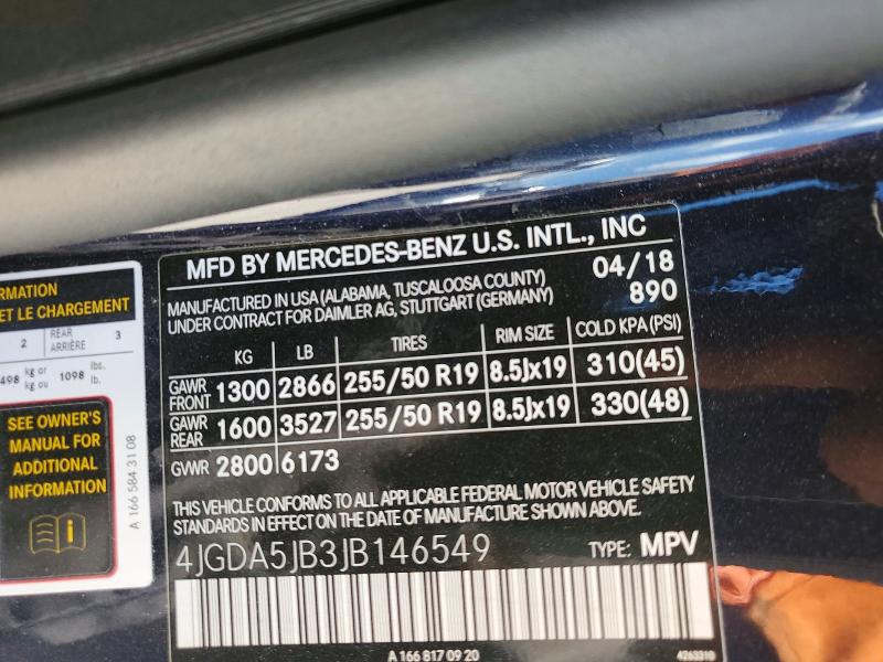 Продажа на аукционе авто 2018 Mercedes-benz Gle, vin: 4JGDA5JB3JB146549, номер лота: 56670386