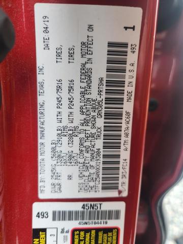 Продаж на аукціоні авто 2019 Toyota Tacoma, vin: 5TFCZ5ANXKX193004, номер лоту: 55601966