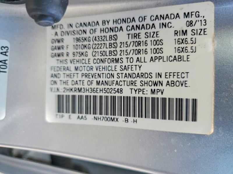 Продажа на аукционе авто 2014 Honda Cr-v, vin: 2HKRM3H36EH502548, номер лота: 52520846