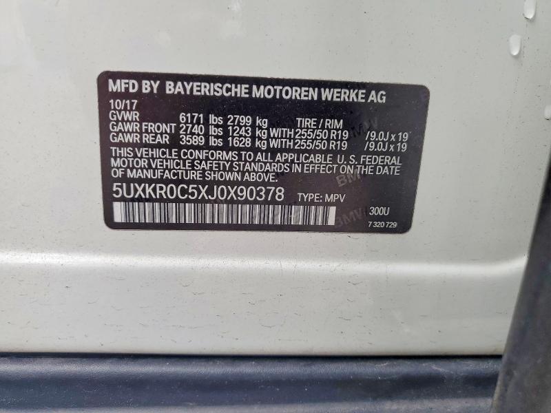 Продажа на аукционе авто 2018 Bmw X5, vin: 5UXKR0C5XJ0X90378, номер лота: 58295286