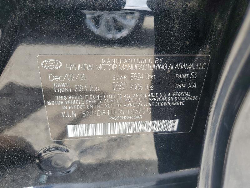 Продажа на аукционе авто 2017 Hyundai Elantra, vin: 5NPD84LFXHH167515, номер лота: 56138666
