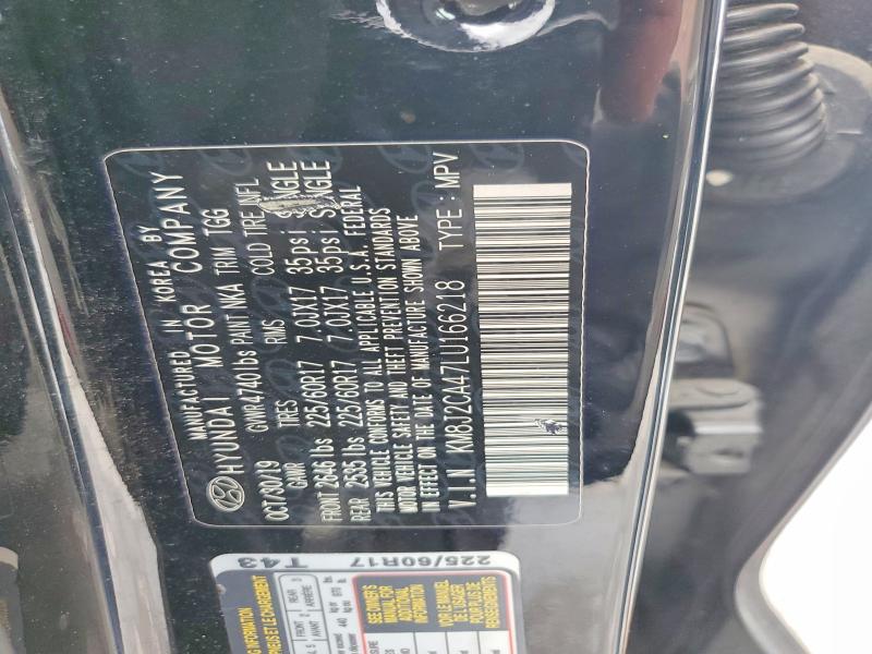 Aukcja sprzedaży 2020 Hyundai Tucson, vin: KM8J2CA47LU166218, numer aukcji: 57428656