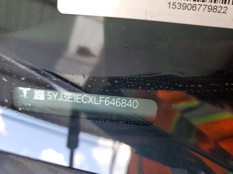 Продаж на аукціоні авто 2020 Tesla Model 3, vin: 5YJ3E1ECXLF646840, номер лоту: 56607956