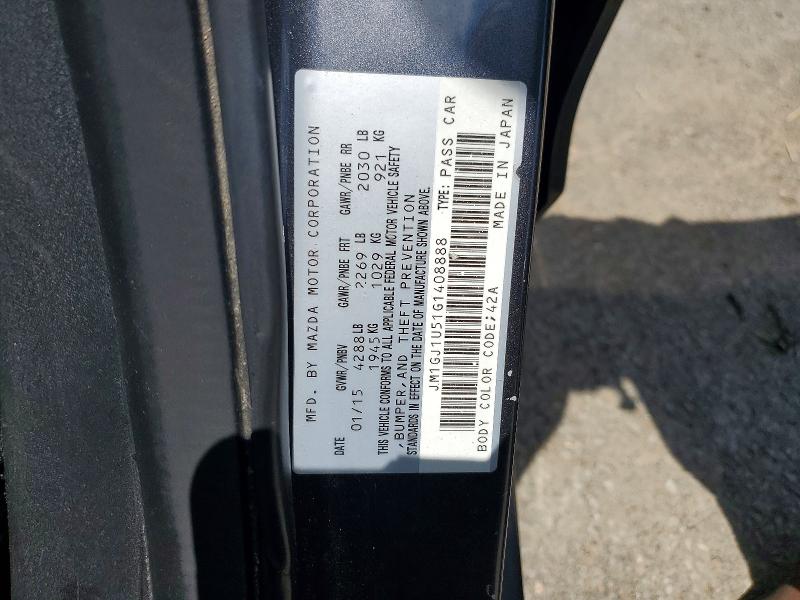 56948946 :رقم المزاد ، JM1GJ1U51G1408888 vin ، 2016 Mazda 6 مزاد بيع