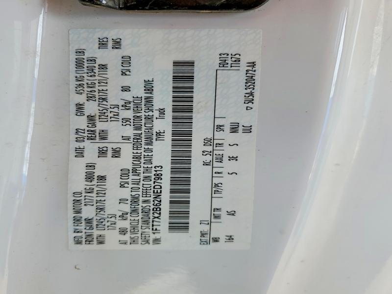 Aukcja sprzedaży 2022 Ford F250, vin: 1FT7X2B62NED79813, numer aukcji: 58494556