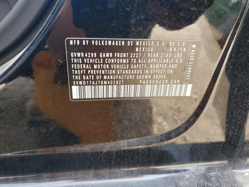 Aukcja sprzedaży 2016 Volkswagen Jetta, vin: 3VWD17AJ7GM402827, numer aukcji: 58420006