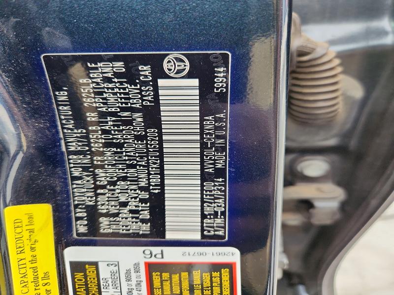 56479056 :رقم المزاد ، 4T1BD1FK2FU156209 vin ، 2015 Toyota Camry Hybrid مزاد بيع