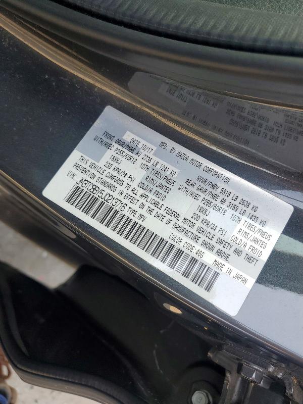 56743866 :رقم المزاد ، JM3TCBBY5J0213716 vin ، 2018 Mazda Cx-9 مزاد بيع