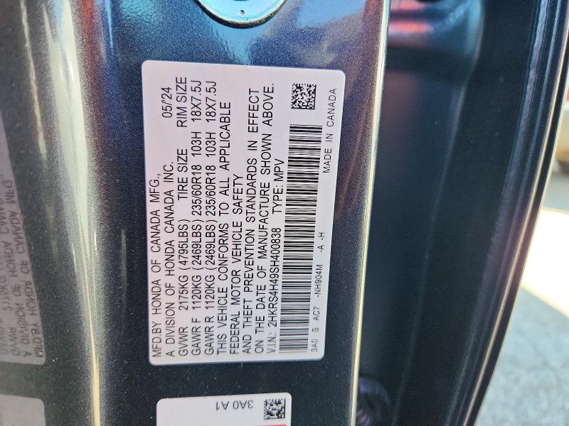 Продажа на аукционе авто 2025 Honda Cr-v, vin: 2HKRS4H49SH400838, номер лота: 58265076