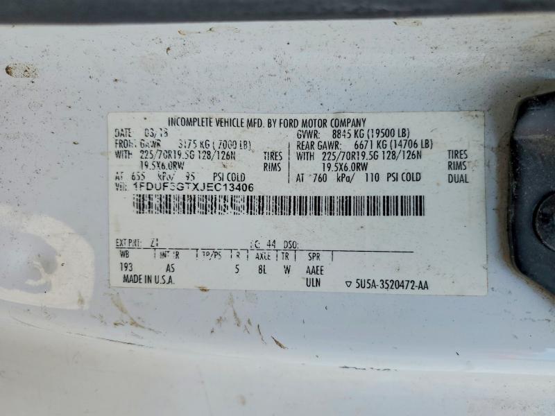 2018 Ford F550 მანქანა იყიდება აუქციონზე, vin: 1FDUF5GTXJEC13406, აუქციონის ნომერი: 56796576
