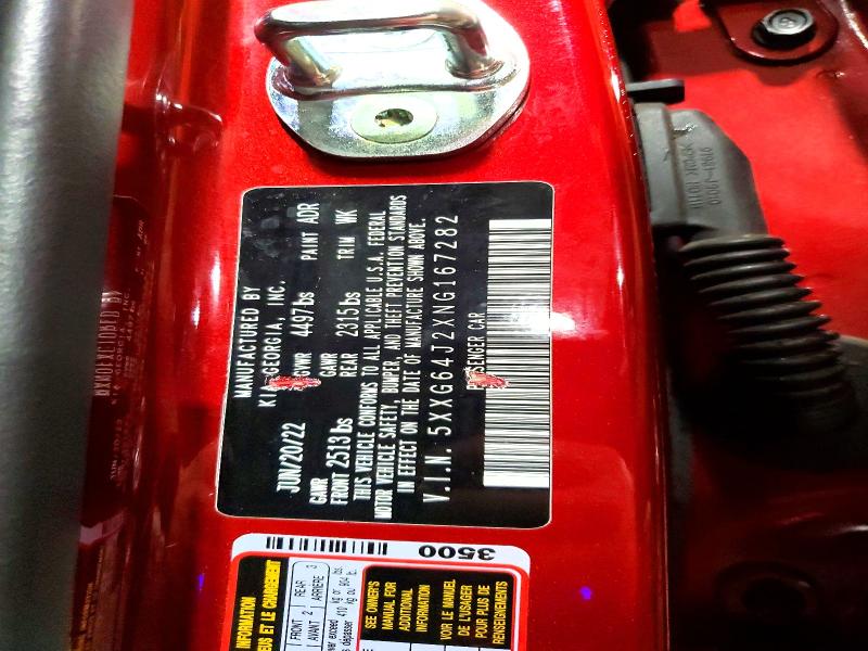 56082446 :رقم المزاد ، 5XXG64J2XNG167282 vin ، 2022 Kia K5 مزاد بيع