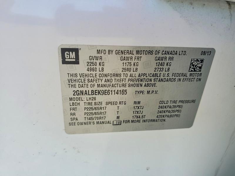 55995686 :رقم المزاد ، 2GNALBEK9E6114165 vin ، 2014 Chevrolet Equinox مزاد بيع