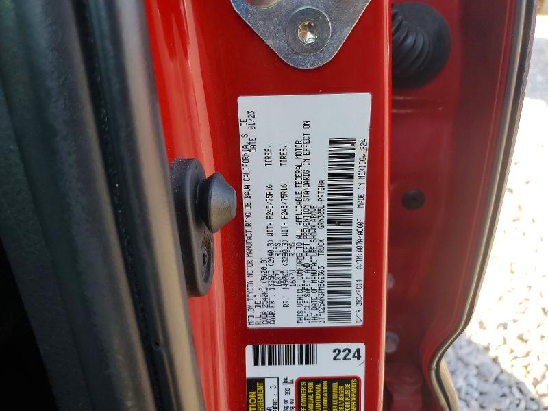 2023 Toyota Tacoma მანქანა იყიდება აუქციონზე, vin: 3TMCZ5AN3PM562363, აუქციონის ნომერი: 57439096