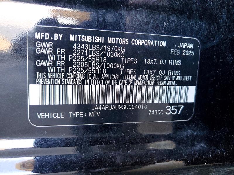 Продаж на аукціоні авто 2025 Mitsubishi Outlander Sport, vin: JA4ARUAU9SU004010, номер лоту: 56161456