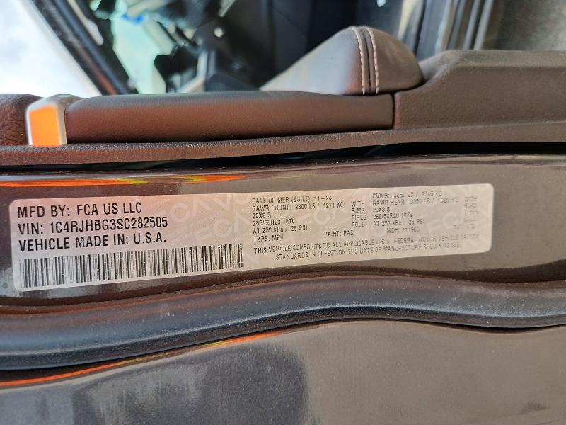 Aukcja sprzedaży 2025 Jeep Grand Cherokee, vin: 1C4RJHBG3SC282505, numer aukcji: 56444226
