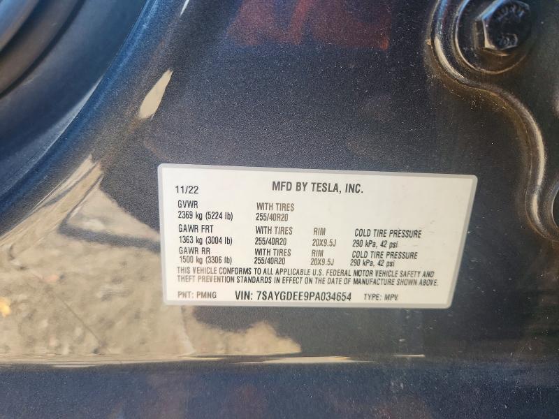Продажа на аукционе авто 2023 Tesla Model Y, vin: 7SAYGDEE9PA034654, номер лота: 55515746