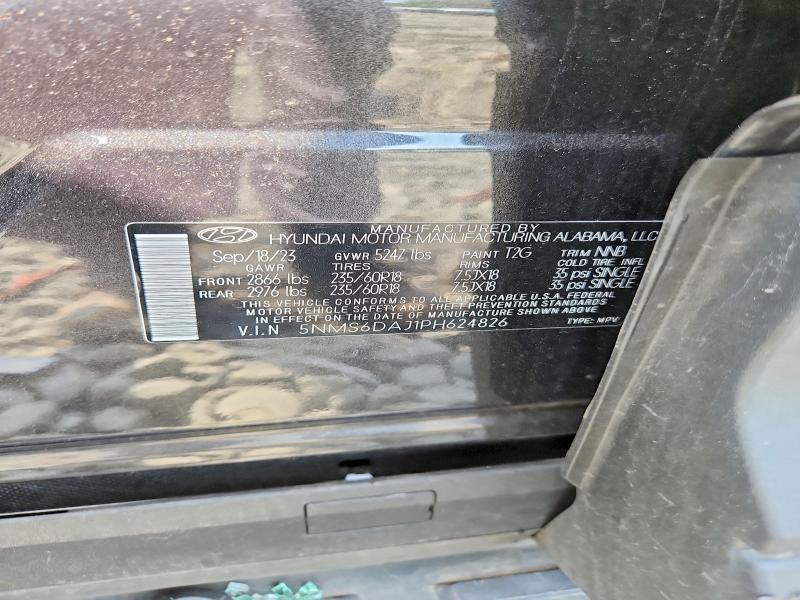 76294015 :رقم المزاد ، 5NMS6DAJ1PH624826 vin ، 2023 Hyundai Santa Fe مزاد بيع