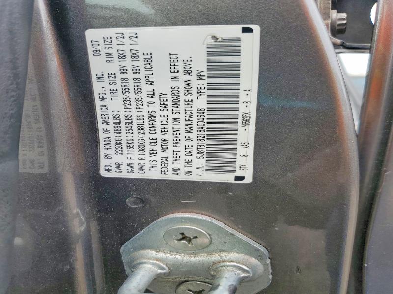 Продажа на аукционе авто 2008 Acura Rdx, vin: 5J8TB18218A004648, номер лота: 58999296