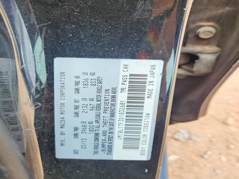 57167716 :رقم المزاد ، JM1BL1TF3D1832681 vin ، 2013 Mazda 3 مزاد بيع
