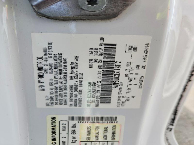 Aukcja sprzedaży 2020 Ford Mustang, vin: 1FATP8UHXL5112812, numer aukcji: 55709806