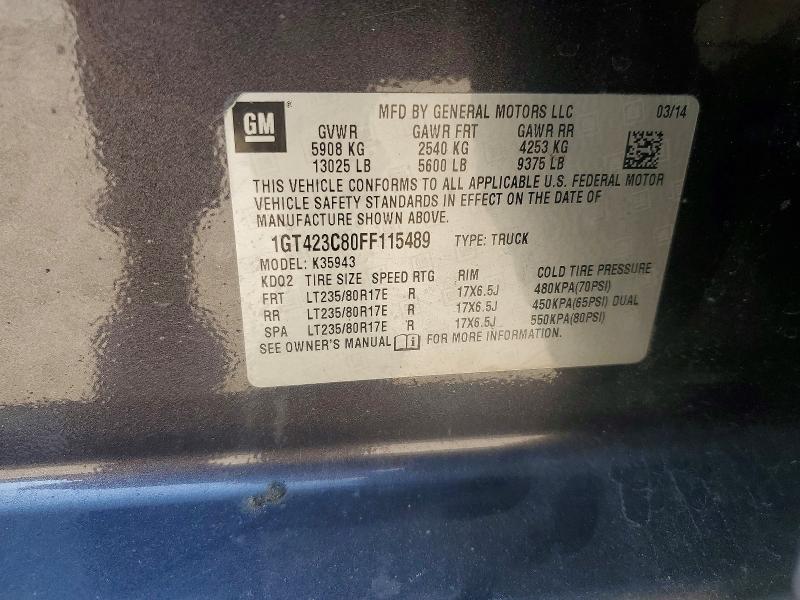 Продажа на аукционе авто 2015 Gmc Sierra, vin: 1GT423C80FF115489, номер лота: 56440206