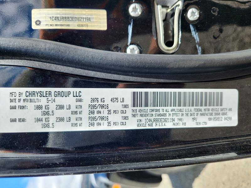 Продаж на аукціоні авто 2014 Jeep Patriot, vin: 1C4NJRBB3ED821194, номер лоту: 56641856