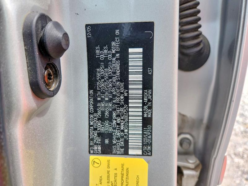 58004076 :رقم المزاد ، JTJHW31U760037539 vin ، 2006 Lexus Rx مزاد بيع