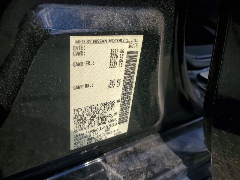 57004156 :رقم المزاد ، 1N4AL3AP9HC146809 vin ، 2017 Nissan Altima مزاد بيع