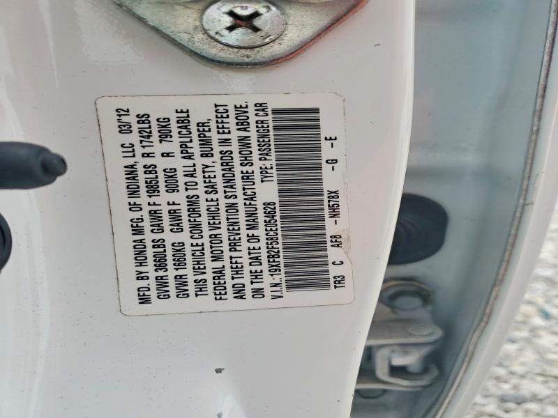 Aukcja sprzedaży 2012 Honda Civic, vin: 19XFB2F58CE054628, numer aukcji: 56807316