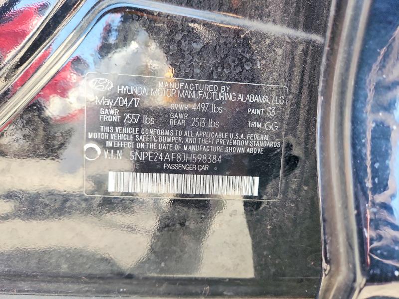 2018 Hyundai Sonata მანქანა იყიდება აუქციონზე, vin: 5NPE24AF8JH598384, აუქციონის ნომერი: 56746596