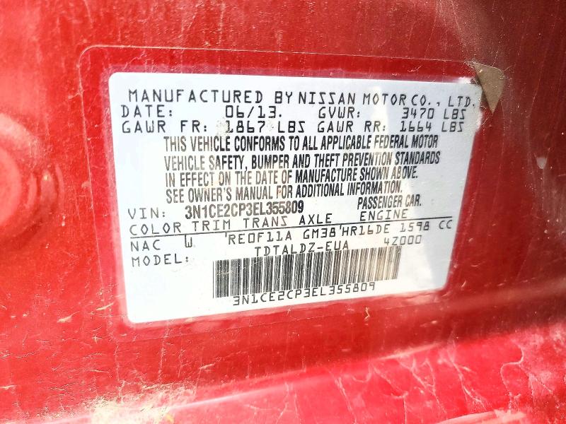 Aukcja sprzedaży 2014 Nissan Versa Note, vin: 3N1CE2CP3EL355809, numer aukcji: 57124416