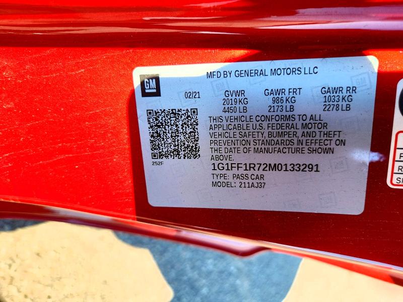 Продажа на аукционе авто 2021 Chevrolet Camaro, vin: 1G1FF1R72M0133291, номер лота: 57859086