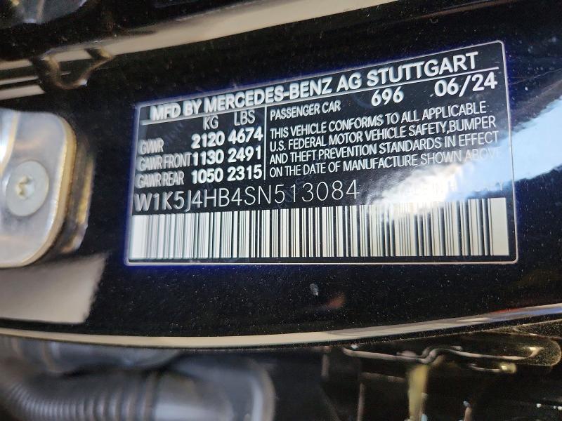 2025 Mercedes-benz Cla მანქანა იყიდება აუქციონზე, vin: W1K5J4HB4SN513084, აუქციონის ნომერი: 57298276