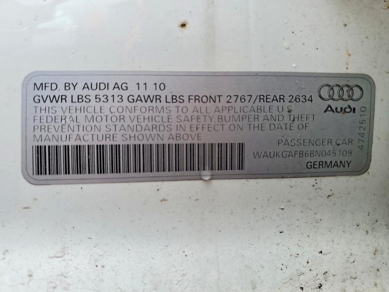 Продаж на аукціоні авто 2011 Audi A6, vin: WAUKGAFB6BN045109, номер лоту: 57295236
