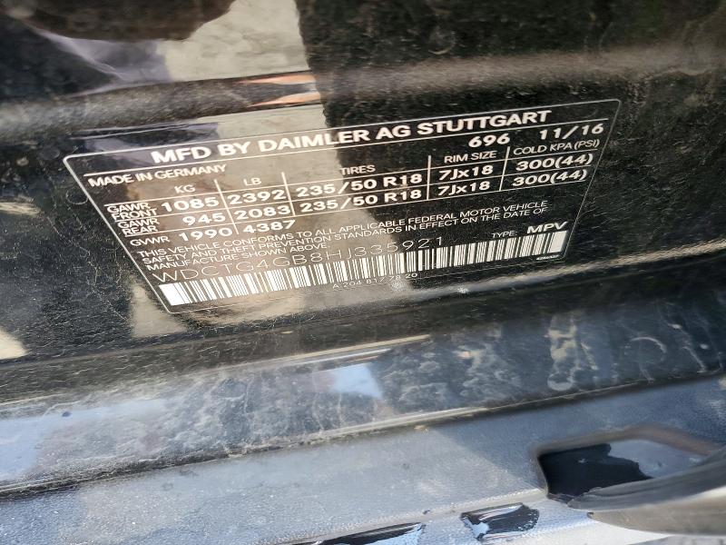 58168206 :رقم المزاد ، WDCTG4GB8HJ335921 vin ، 2017 Mercedes-benz Gla مزاد بيع