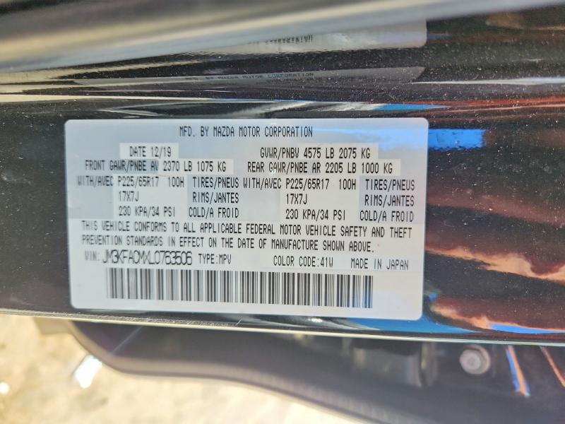 2020 Mazda Cx-5 მანქანა იყიდება აუქციონზე, vin: JM3KFACMXL0763506, აუქციონის ნომერი: 55942506