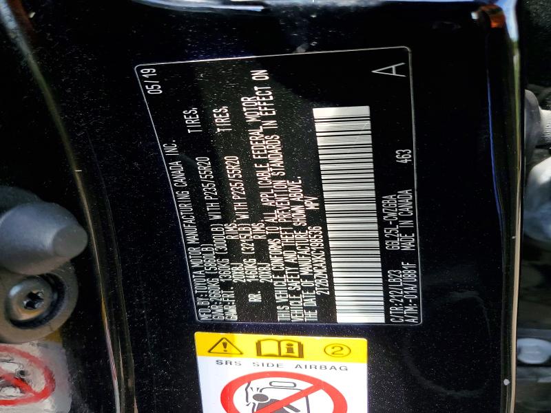 Aukcja sprzedaży 2019 Lexus Rx 350, vin: 2T2BZMCAXKC198536, numer aukcji: 55039826