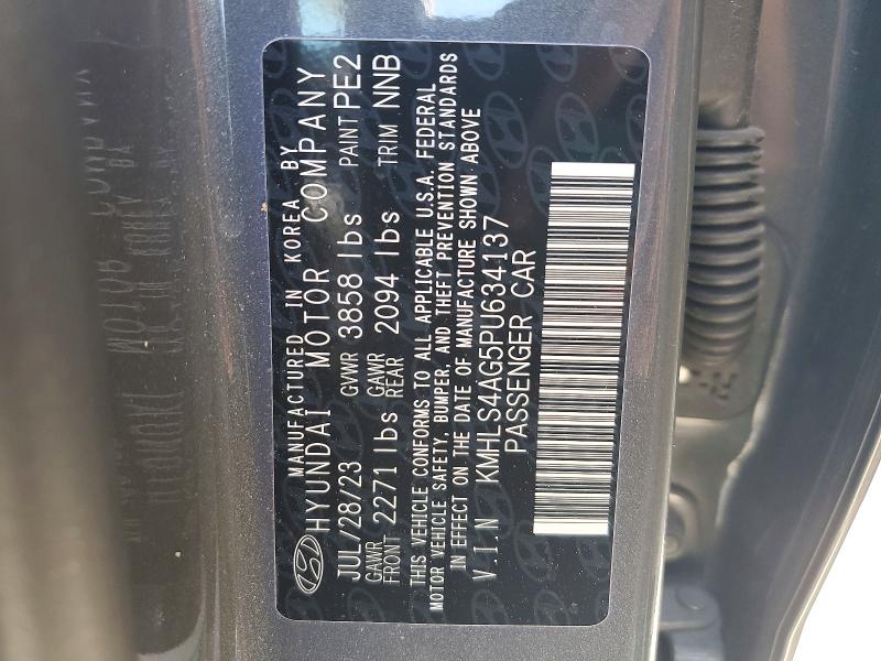 55323496 :رقم المزاد ، KMHLS4AG5PU634137 vin ، 2023 Hyundai Elantra مزاد بيع