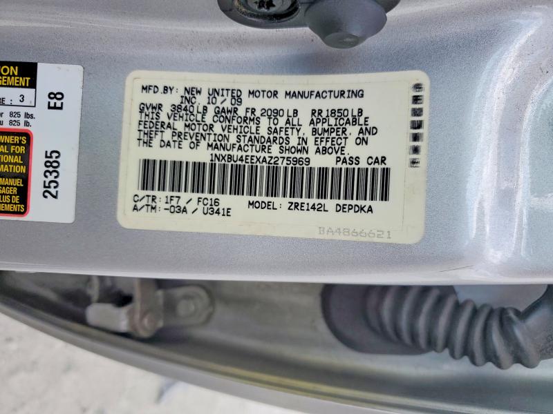 57395186 :رقم المزاد ، 1NXBU4EEXAZ275969 vin ، 2010 Toyota Corolla مزاد بيع