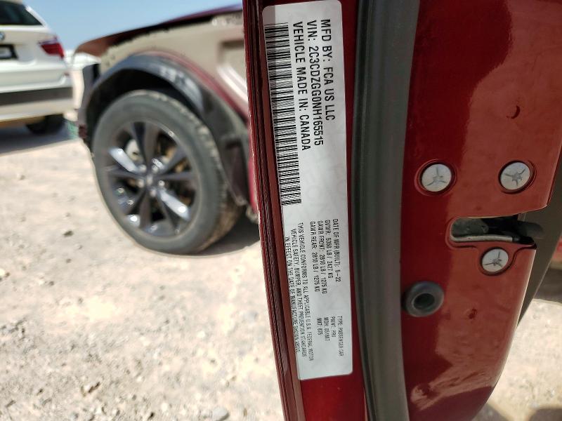 59010676 :رقم المزاد ، 2C3CDZGG0NH165515 vin ، 2022 Dodge Challenger مزاد بيع