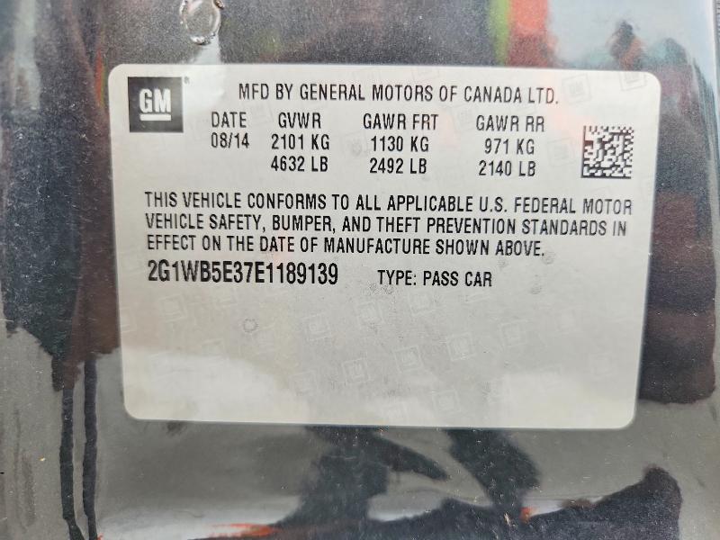 Продажа на аукционе авто 2014 Chevrolet Impala Limited, vin: 2G1WB5E37E1189139, номер лота: 58070256