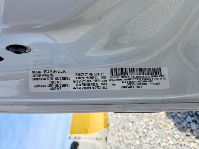 58988446 :رقم المزاد ، ZFBERFAT4G6B68101 vin ، 2016 Ram Promaster City مزاد بيع