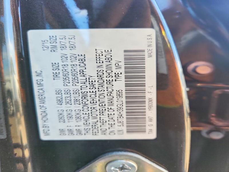 Продажа на аукционе авто 2016 Acura Rdx, vin: 5J8TB4H39GL019895, номер лота: 58546306