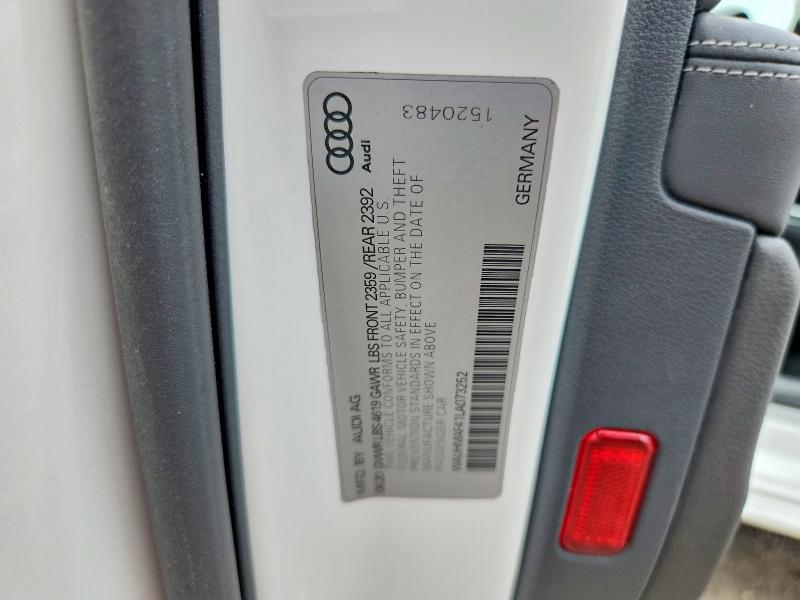 54954836 :رقم المزاد ، WAUHMAF41LA073252 vin ، 2020 Audi A4 مزاد بيع