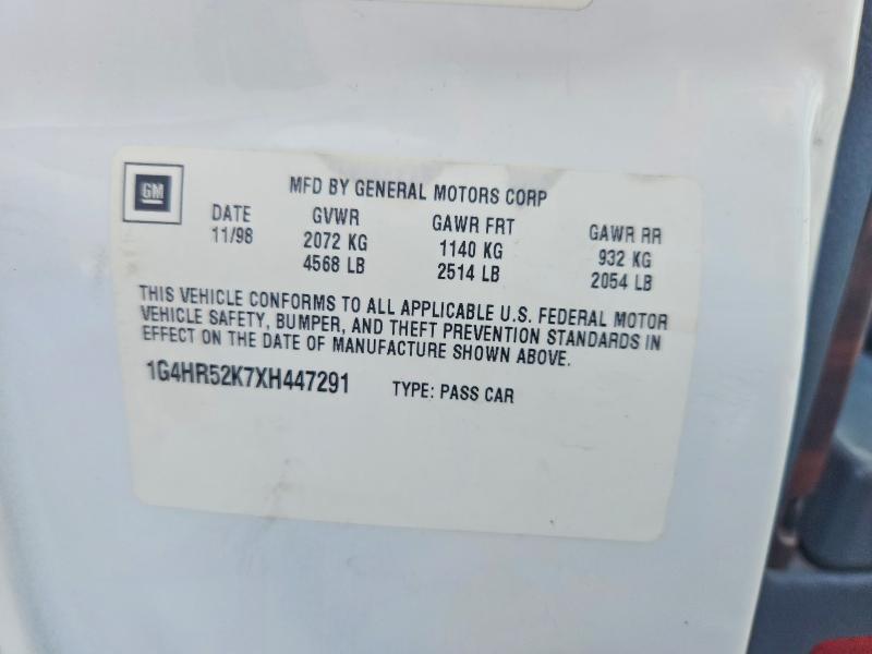 Продажа на аукционе авто 1999 Buick Lesabre, vin: 1G4HR52K7XH447291, номер лота: 58568116